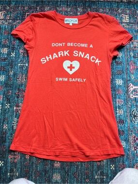 Wildfox Red Graphic Crew Tee